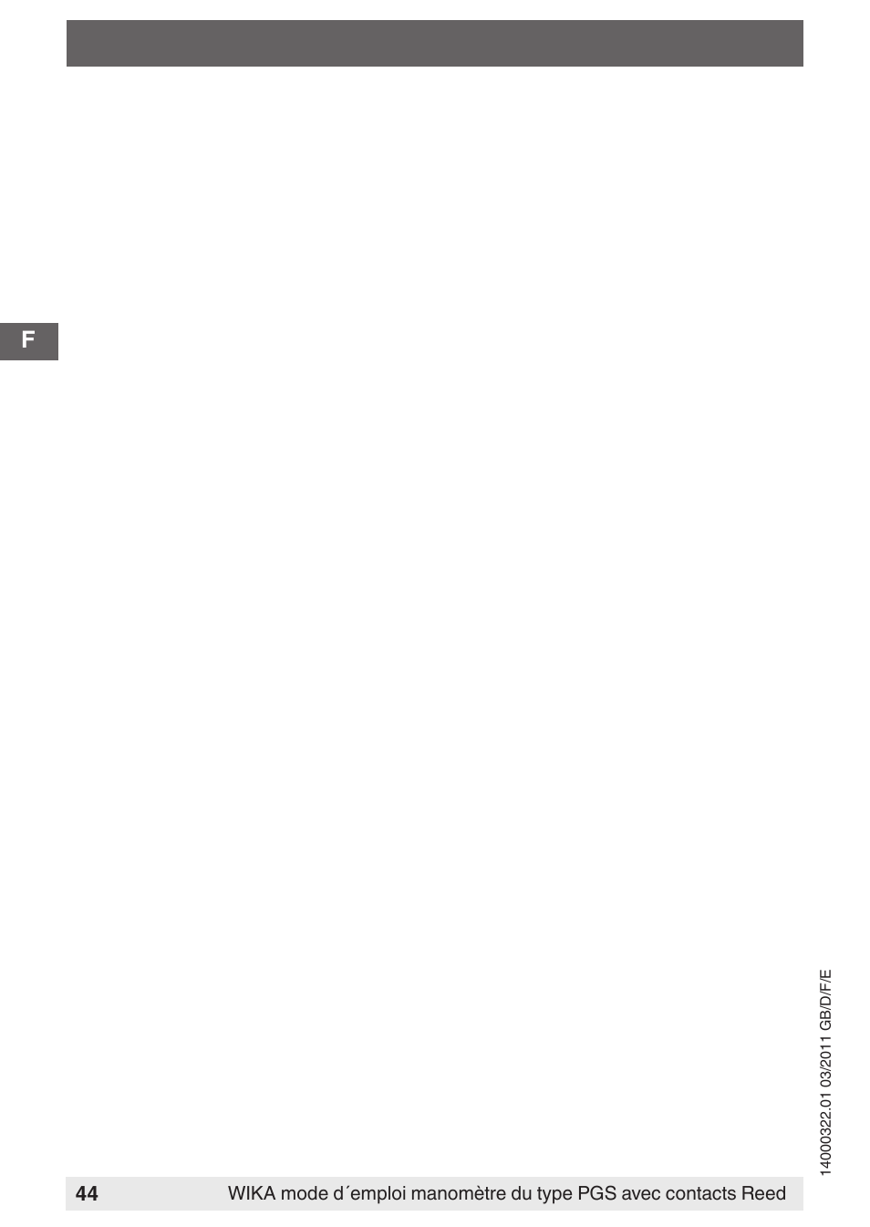 WIKA PGS23.160 User Manual | Page 44 / 60