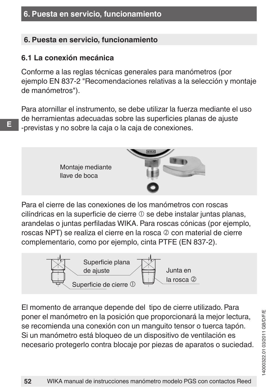 WIKA PGS23.160 User Manual | Page 52 / 60