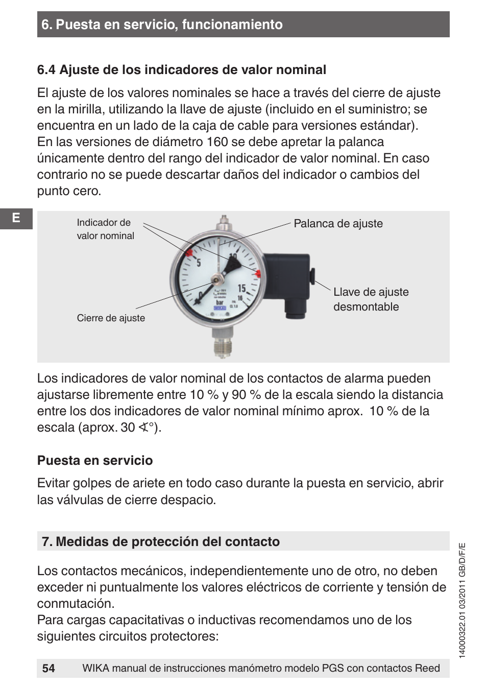 WIKA PGS23.160 User Manual | Page 54 / 60