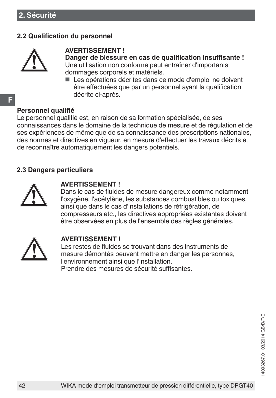 WIKA DPGT40 User Manual | Page 42 / 76