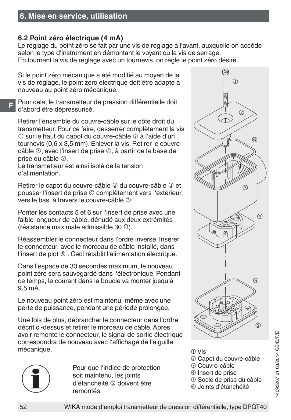 Mise en service, utilisation | WIKA DPGT40 User Manual | Page 52 / 76