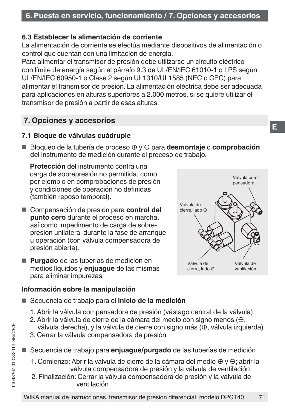 Opciones y accesorios | WIKA DPGT40 User Manual | Page 71 / 76