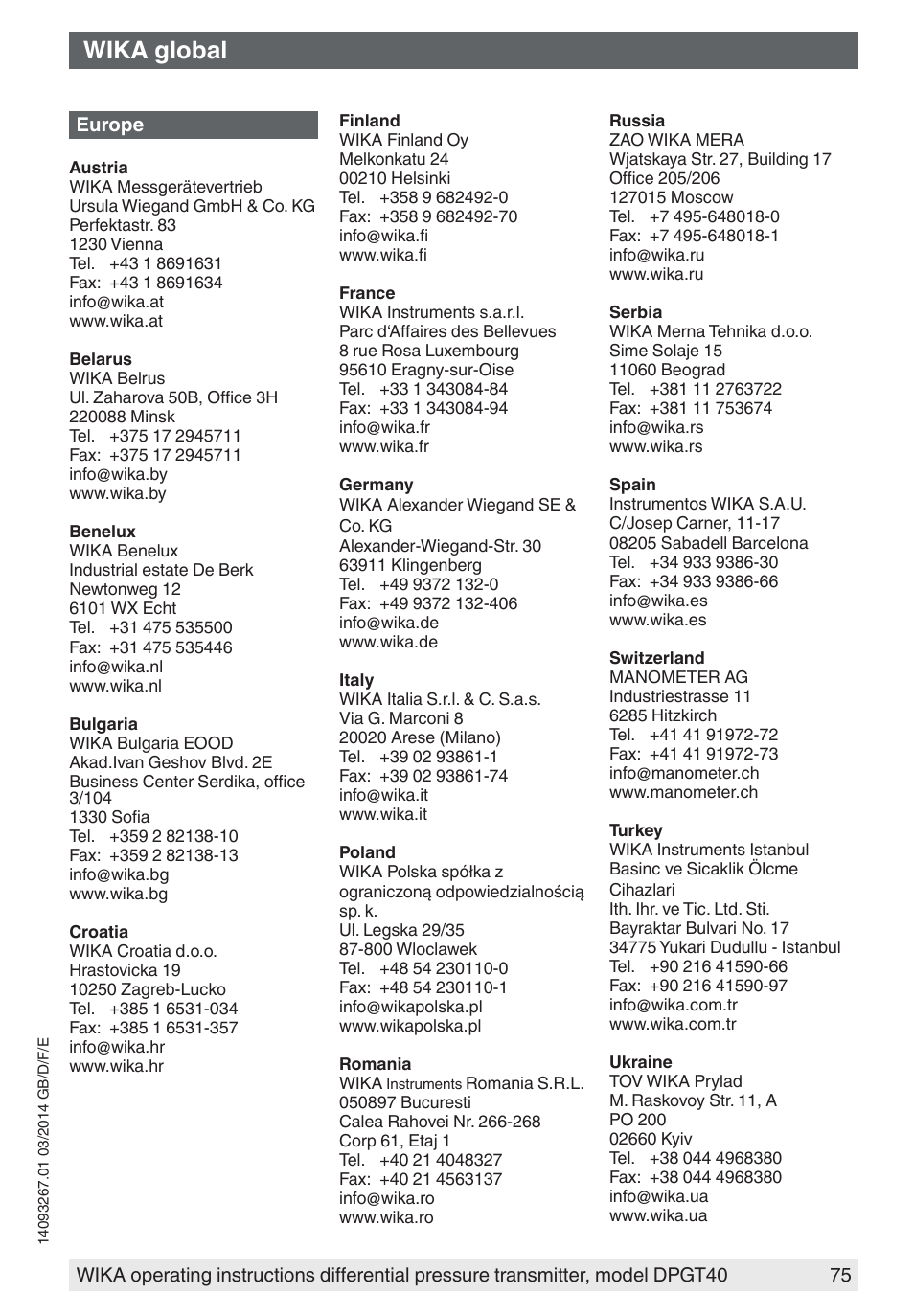 Wika global | WIKA DPGT40 User Manual | Page 75 / 76