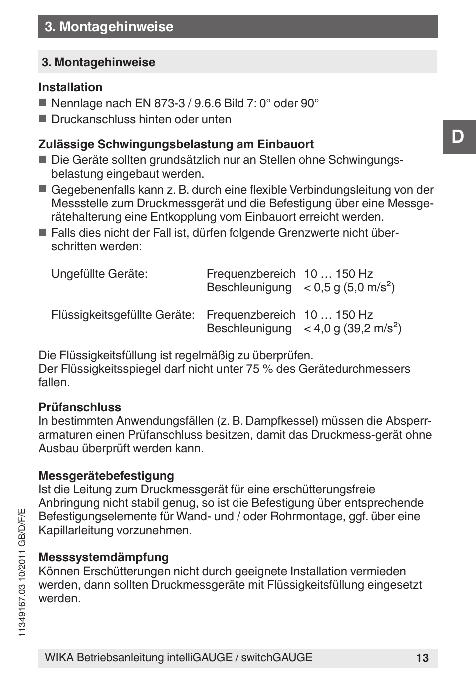 WIKA PGS07 User Manual | Page 13 / 36