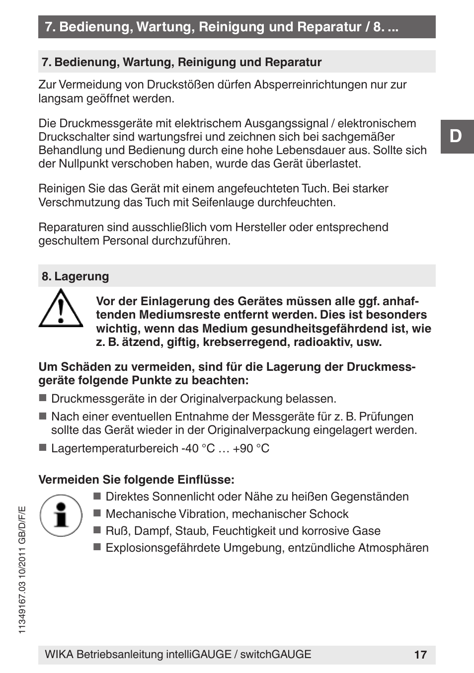 WIKA PGS07 User Manual | Page 17 / 36