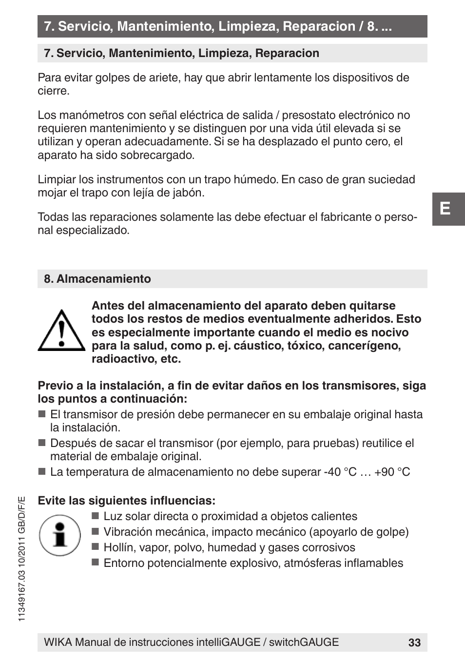 WIKA PGS07 User Manual | Page 33 / 36