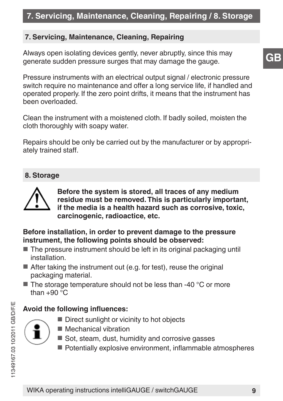 WIKA PGS07 User Manual | Page 9 / 36