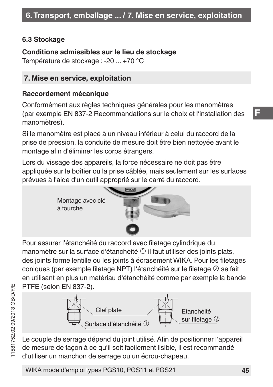 WIKA PGS21 User Manual | Page 45 / 68
