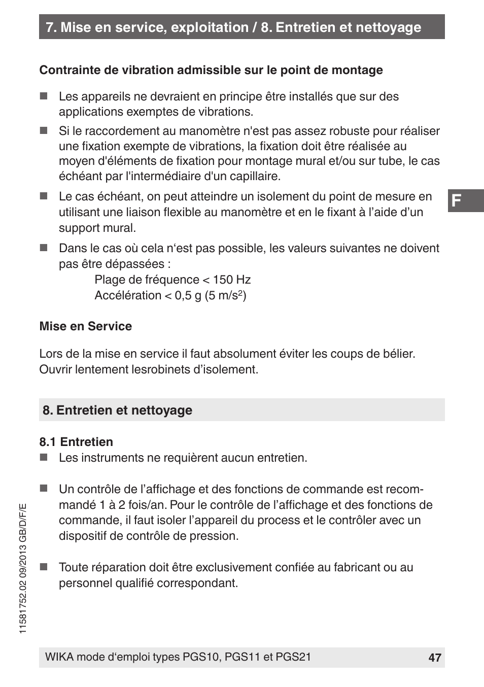 WIKA PGS21 User Manual | Page 47 / 68