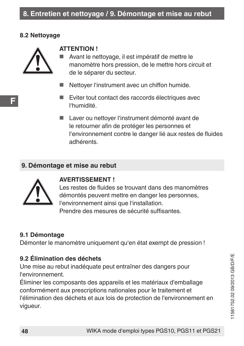 WIKA PGS21 User Manual | Page 48 / 68