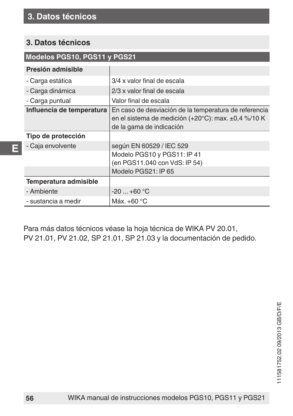 WIKA PGS21 User Manual | Page 56 / 68