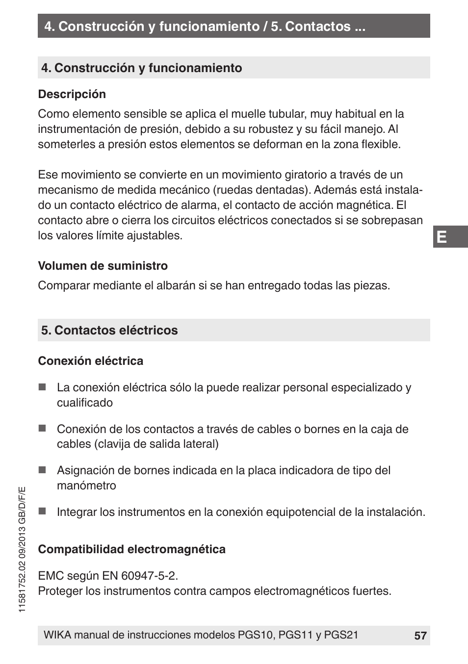 WIKA PGS21 User Manual | Page 57 / 68