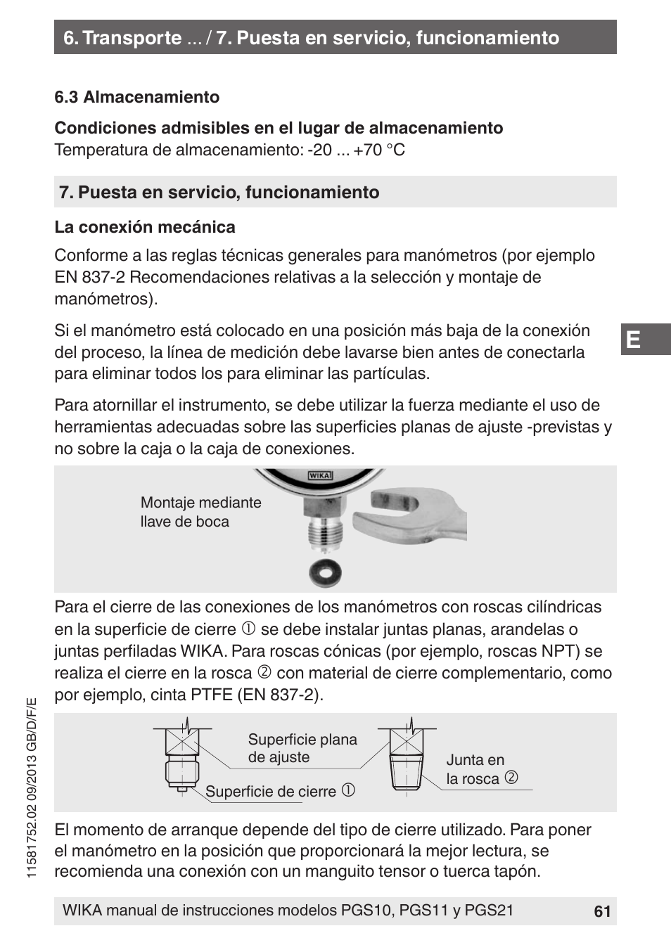 WIKA PGS21 User Manual | Page 61 / 68