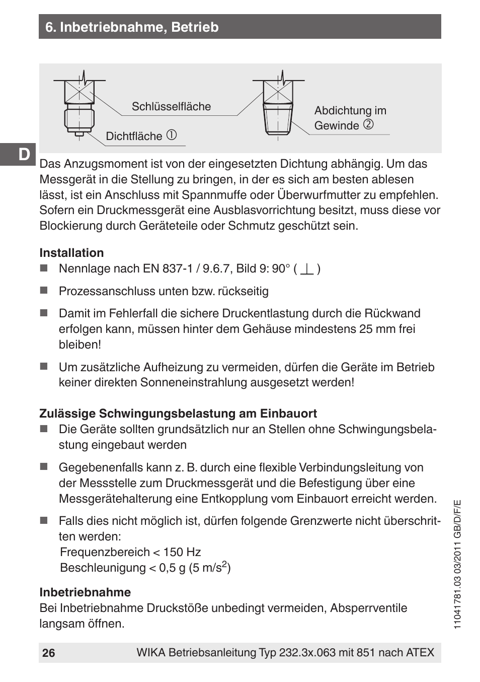 WIKA PGS23.063 User Manual | Page 26 / 56