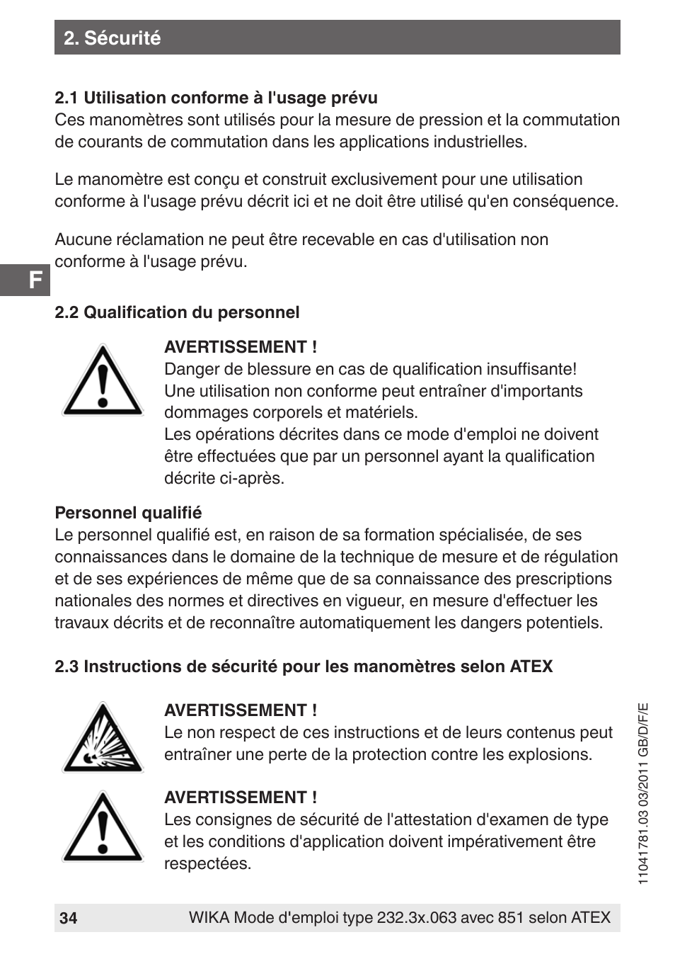 WIKA PGS23.063 User Manual | Page 34 / 56