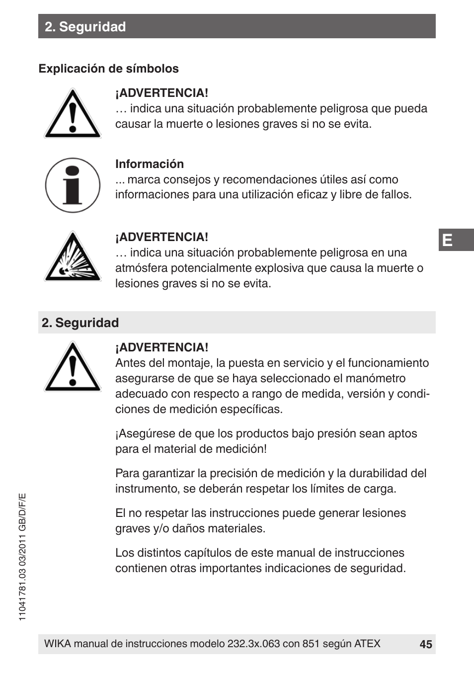 WIKA PGS23.063 User Manual | Page 45 / 56