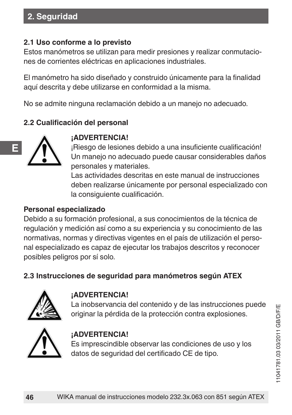 WIKA PGS23.063 User Manual | Page 46 / 56