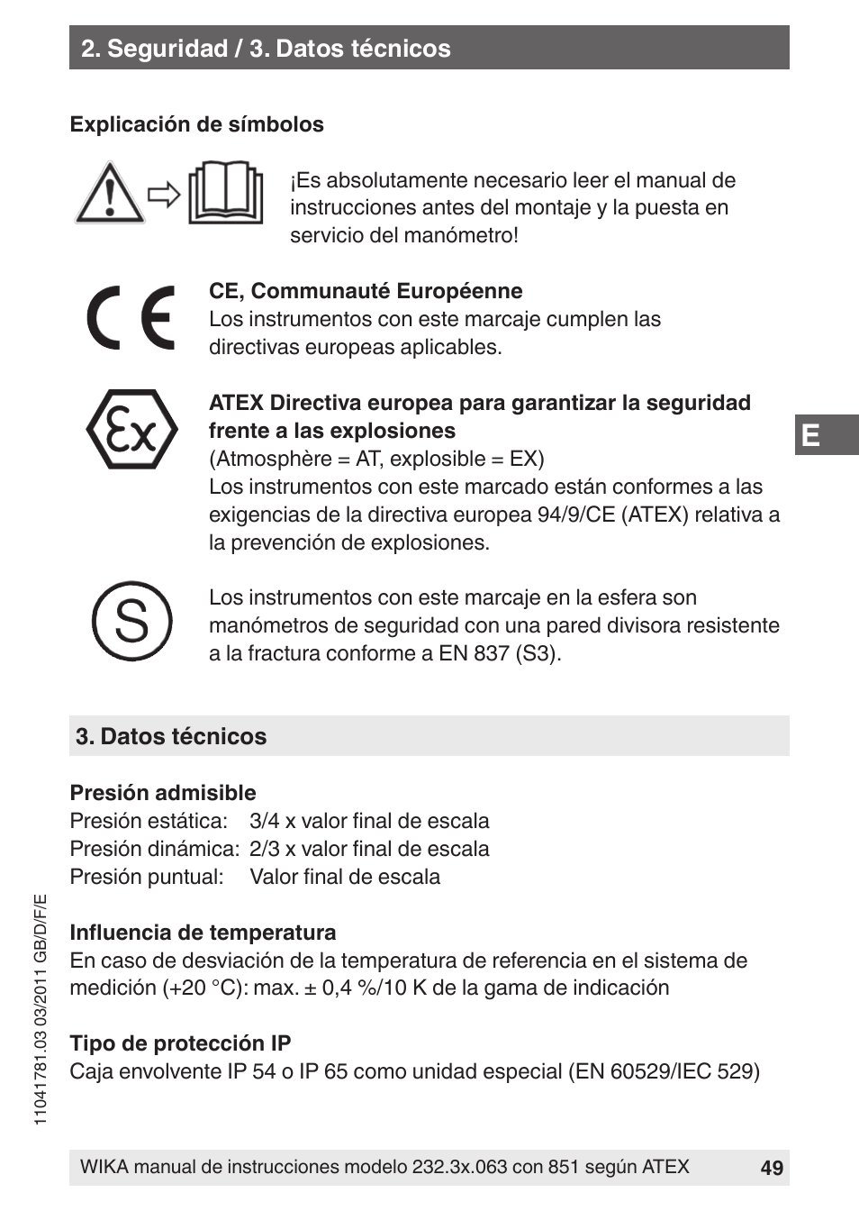 WIKA PGS23.063 User Manual | Page 49 / 56