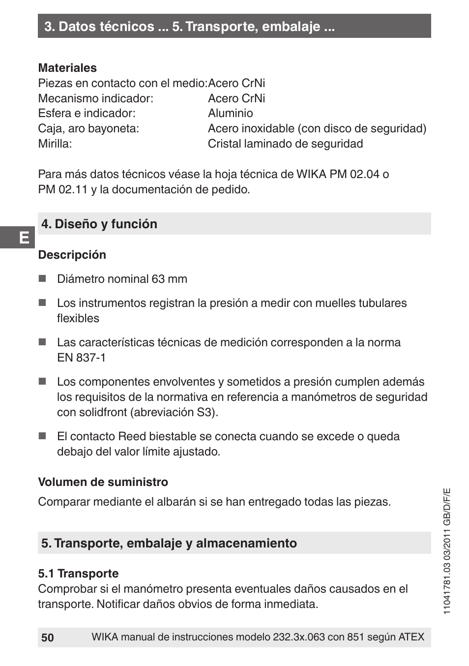 WIKA PGS23.063 User Manual | Page 50 / 56