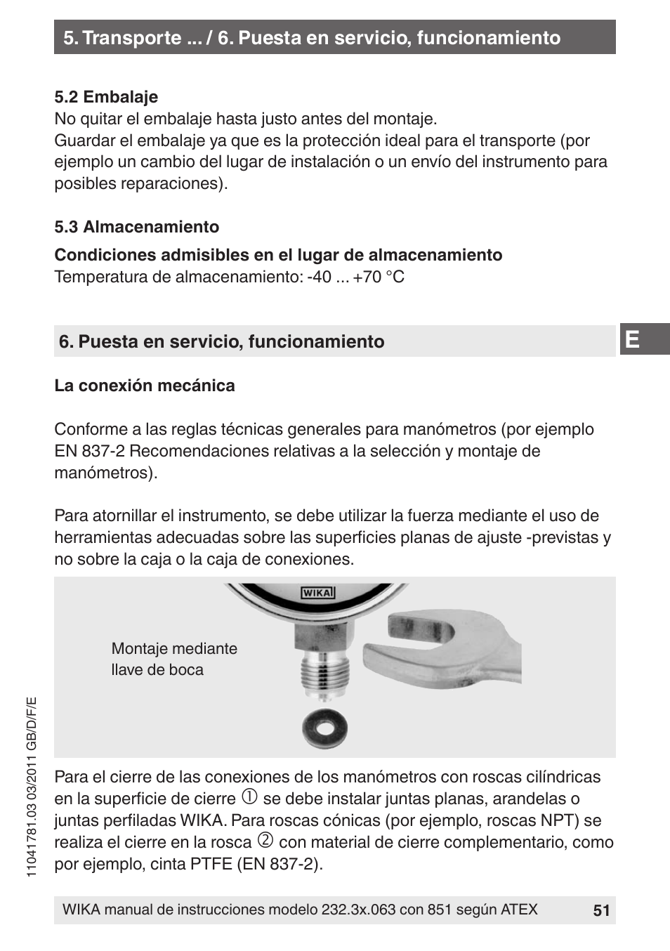 WIKA PGS23.063 User Manual | Page 51 / 56