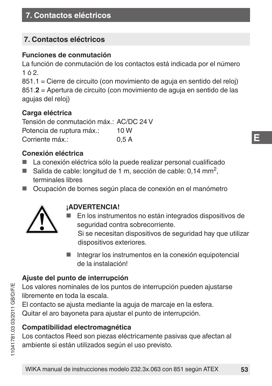 WIKA PGS23.063 User Manual | Page 53 / 56
