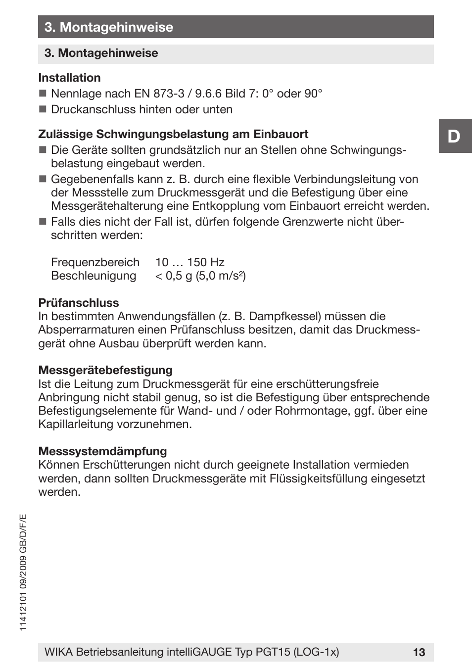 WIKA PGT15 User Manual | Page 13 / 36