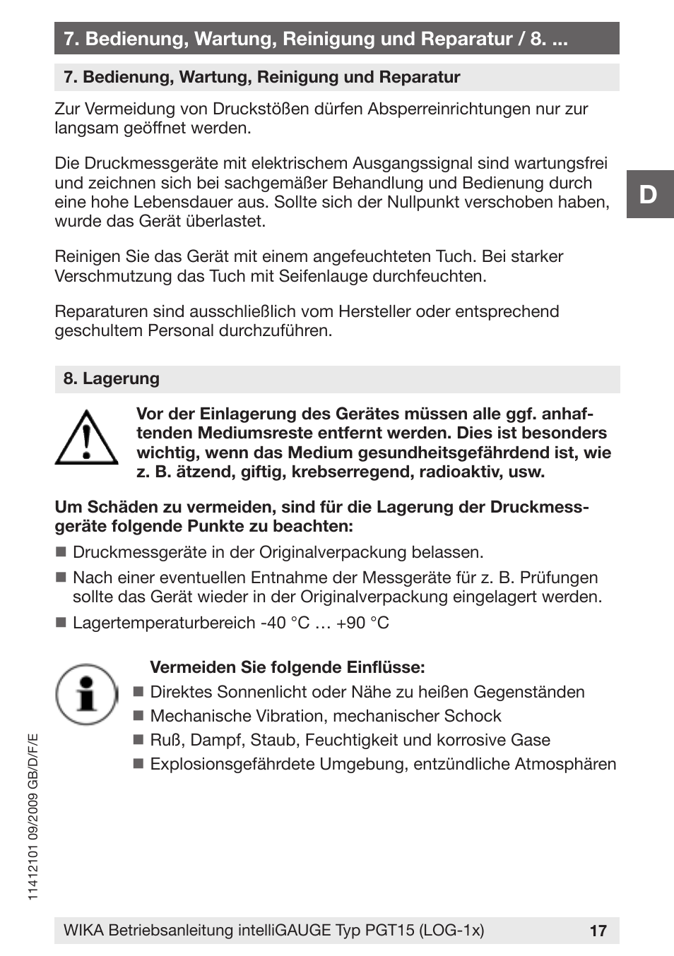 WIKA PGT15 User Manual | Page 17 / 36