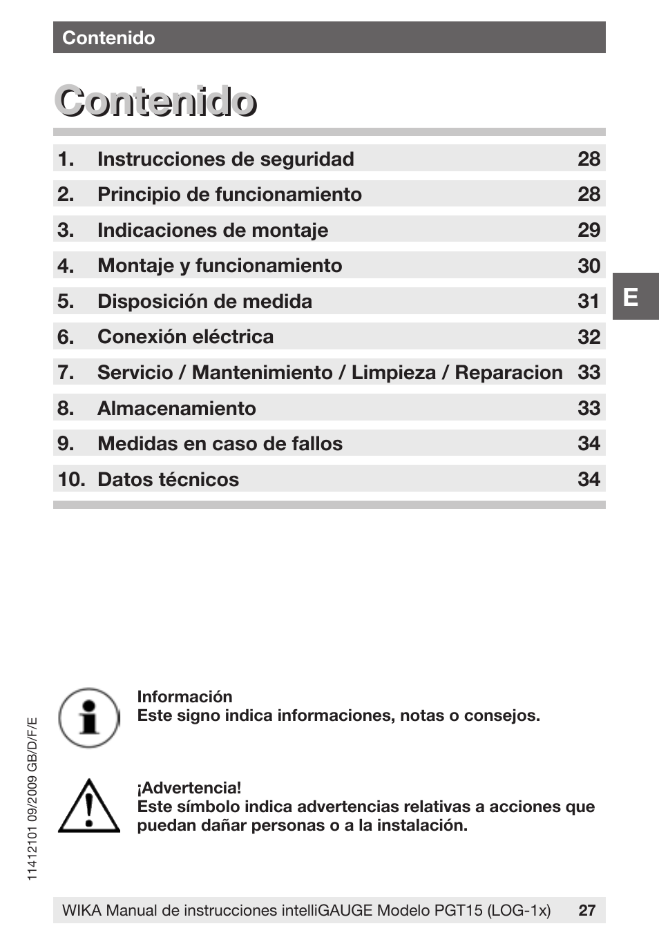 WIKA PGT15 User Manual | Page 27 / 36