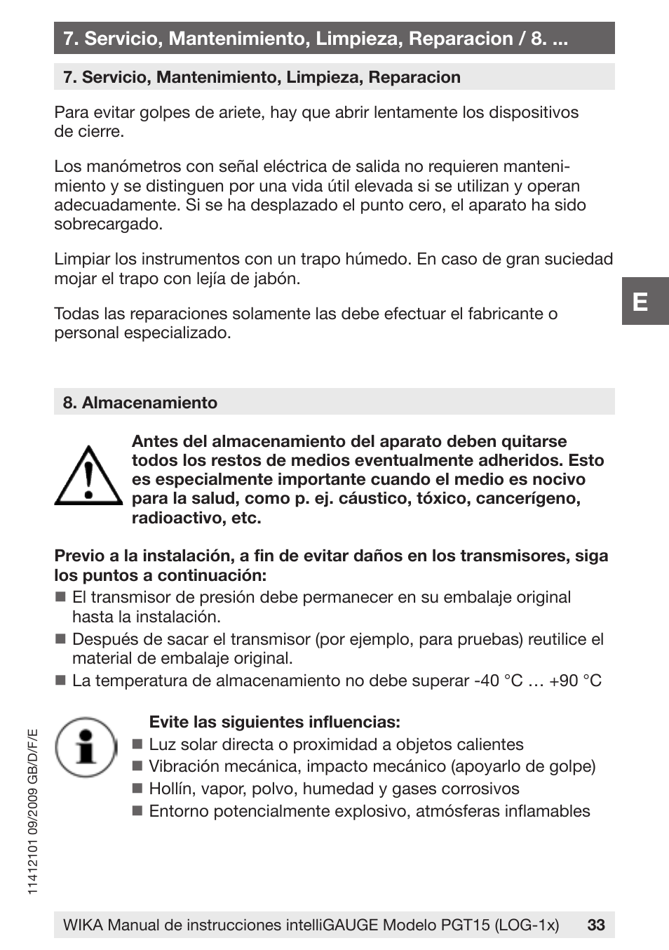 WIKA PGT15 User Manual | Page 33 / 36