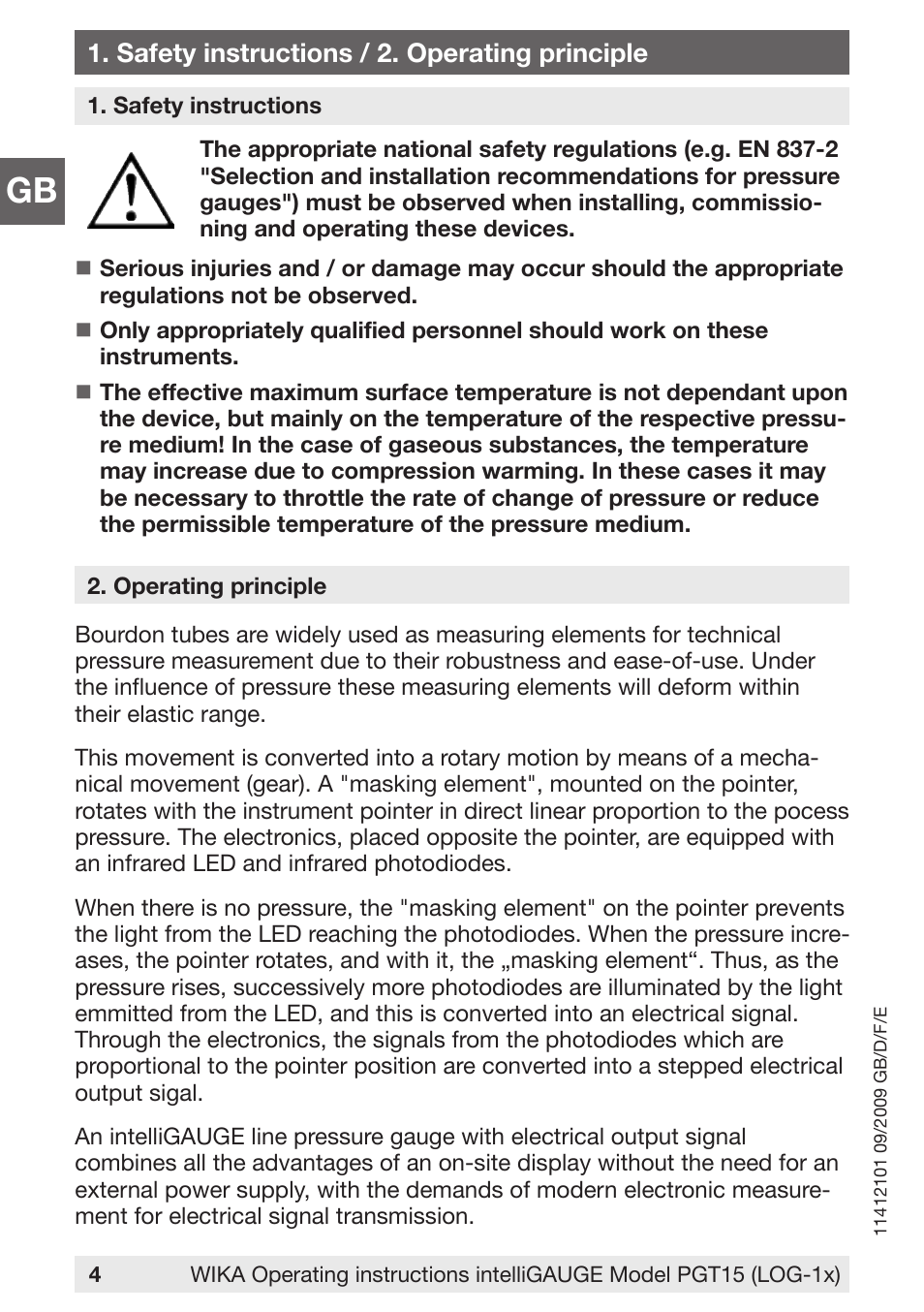 WIKA PGT15 User Manual | Page 4 / 36