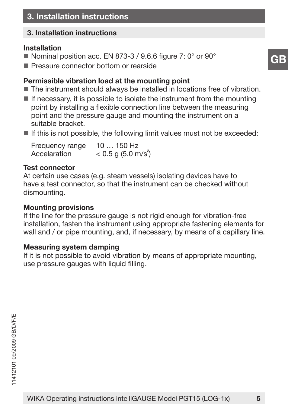 WIKA PGT15 User Manual | Page 5 / 36