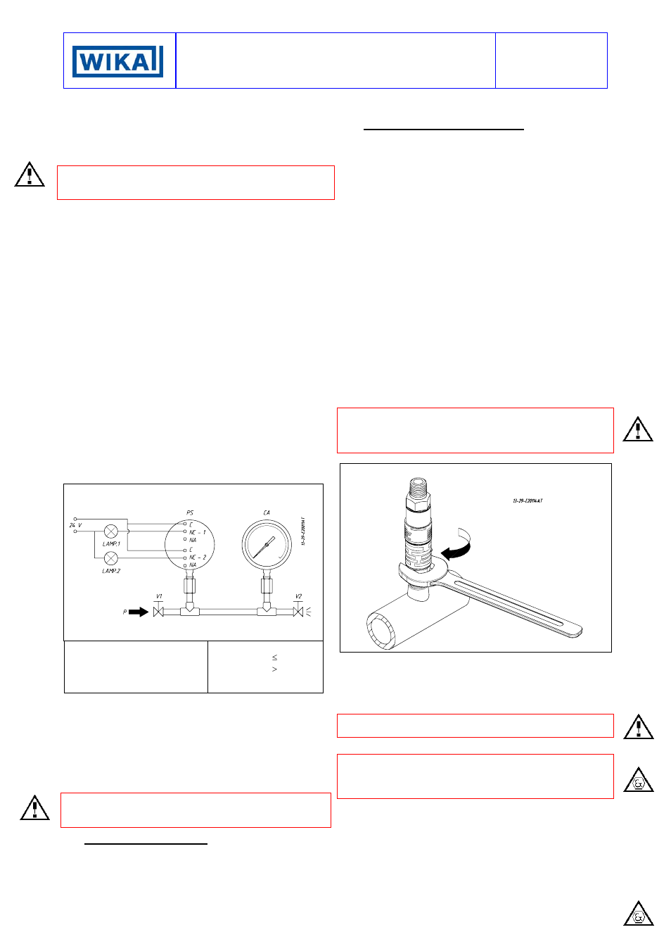 Instruction manual ni-290e | WIKA PXA User Manual | Page 3 / 6