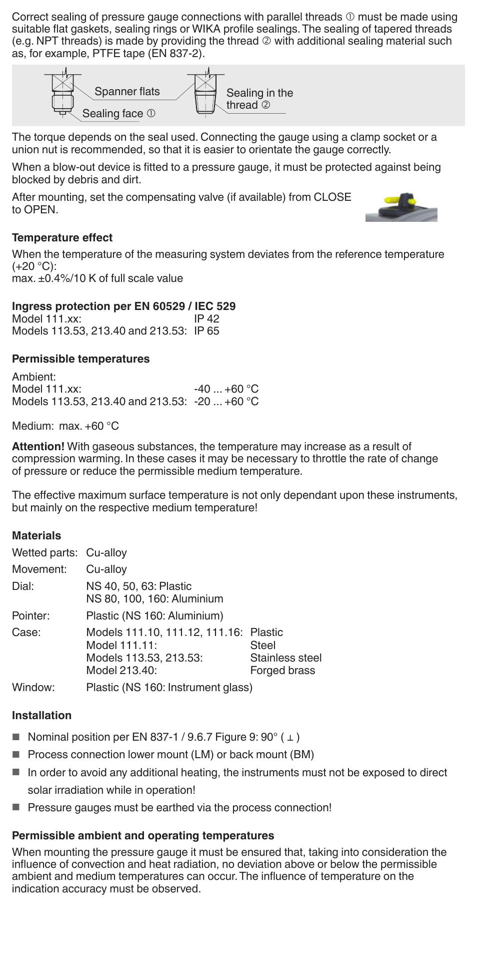 WIKA 111.11 User Manual | Page 2 / 3