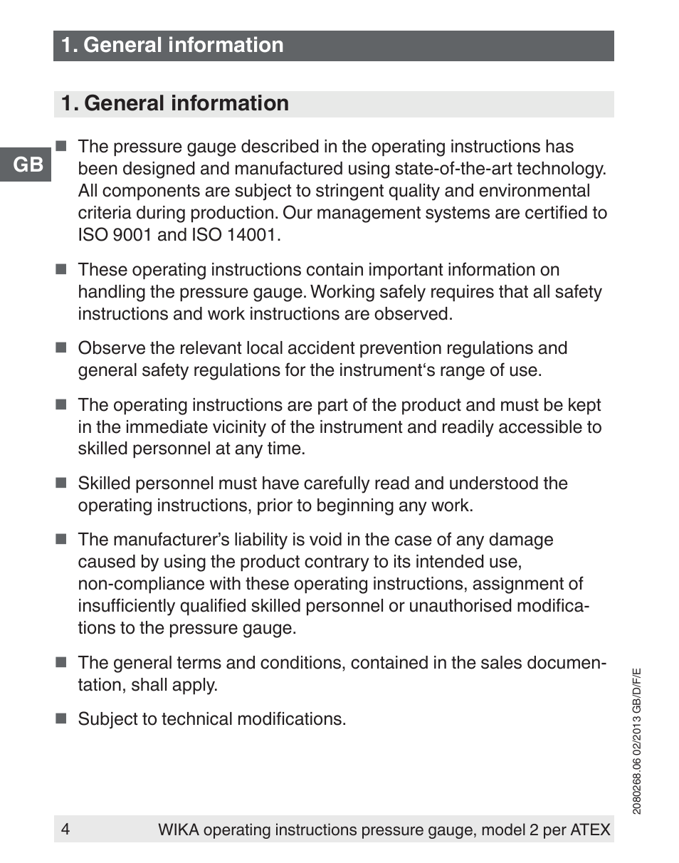 General information | WIKA 233.50 User Manual | Page 4 / 60