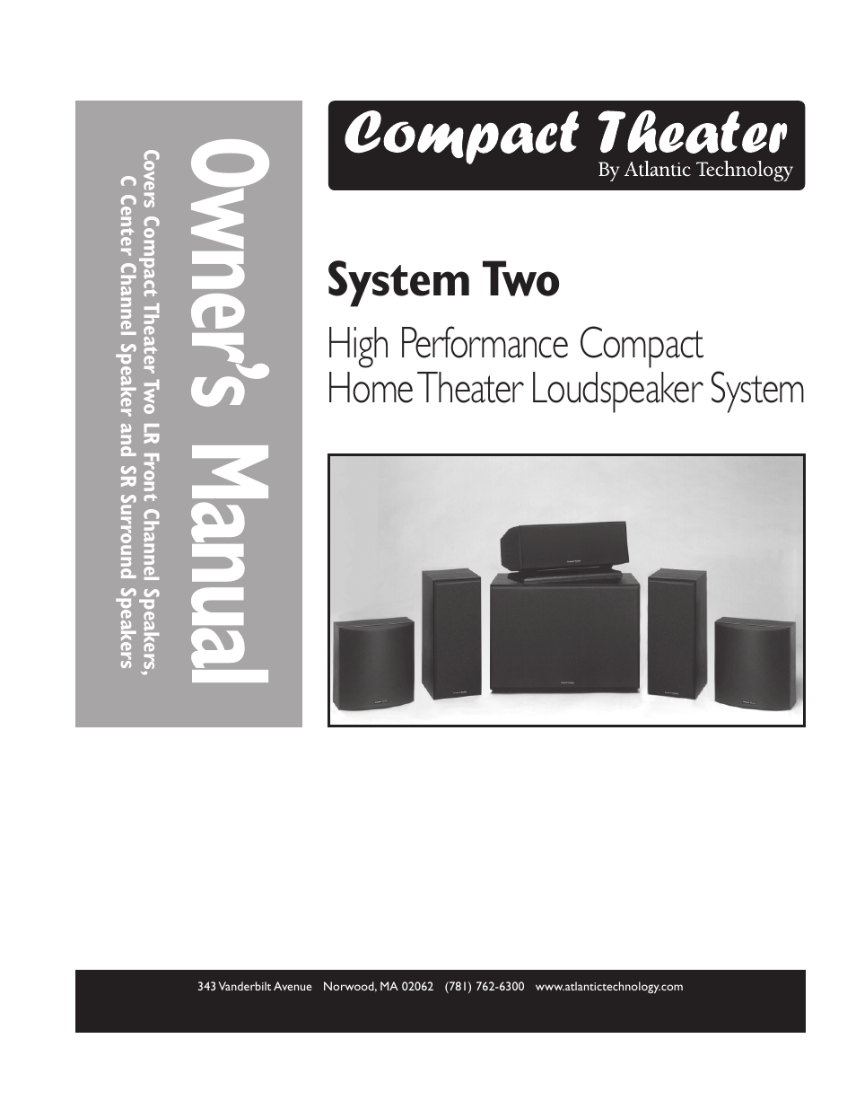 Atlantic Technology Compact Theater HomeTheater Loudspeaker System User Manual | 4 pages