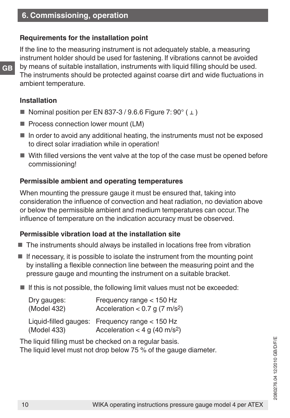 WIKA 432.36 User Manual | Page 10 / 44