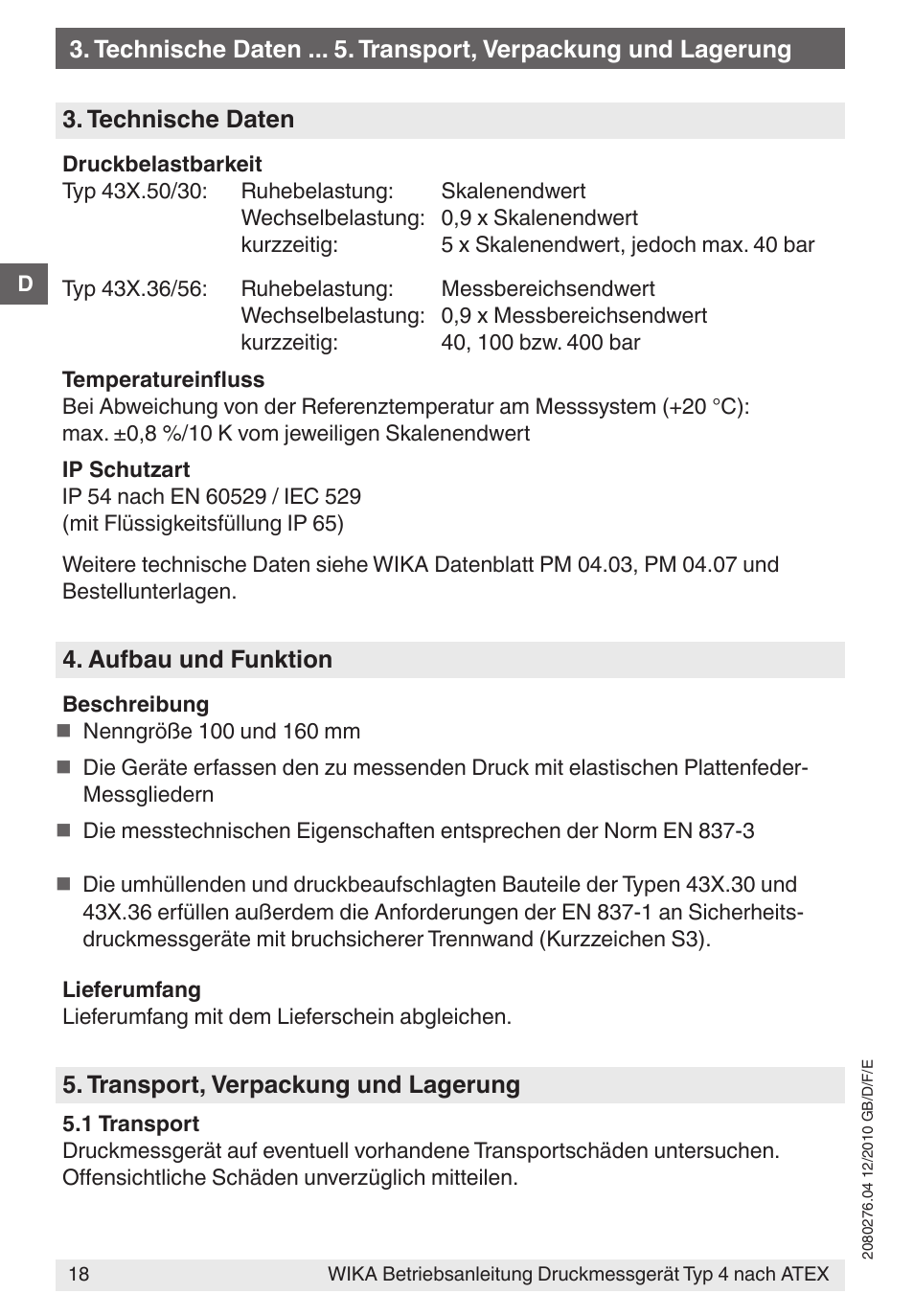 WIKA 432.36 User Manual | Page 18 / 44