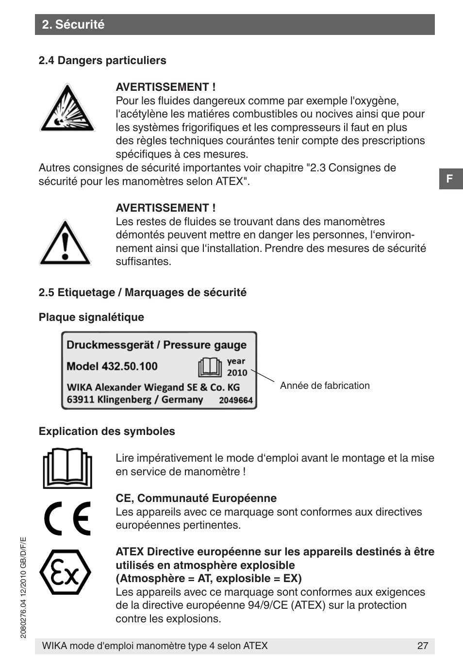 WIKA 432.36 User Manual | Page 27 / 44