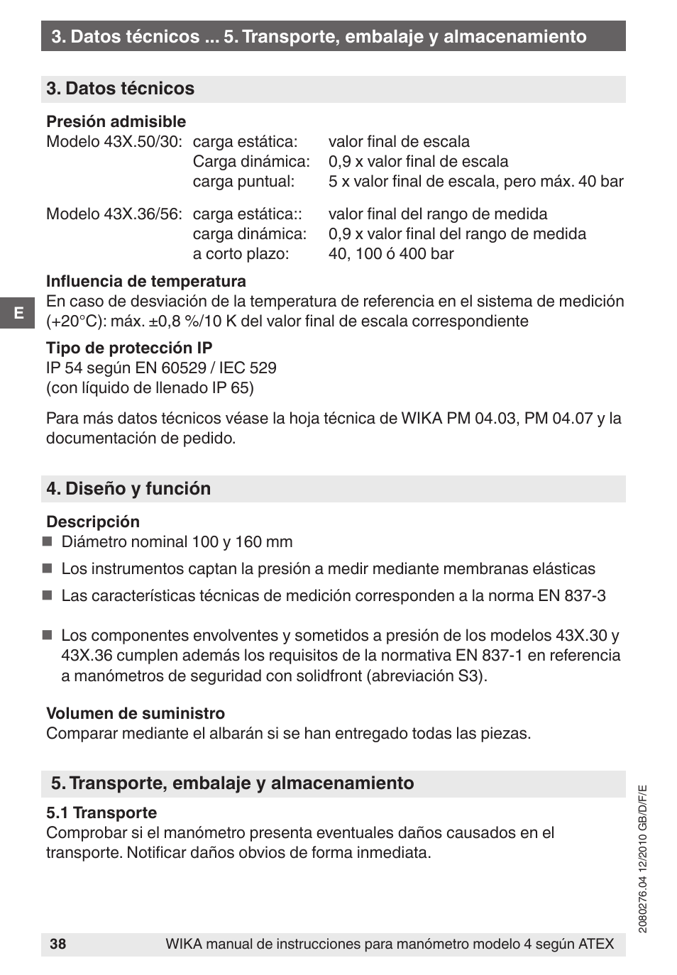 WIKA 432.36 User Manual | Page 38 / 44