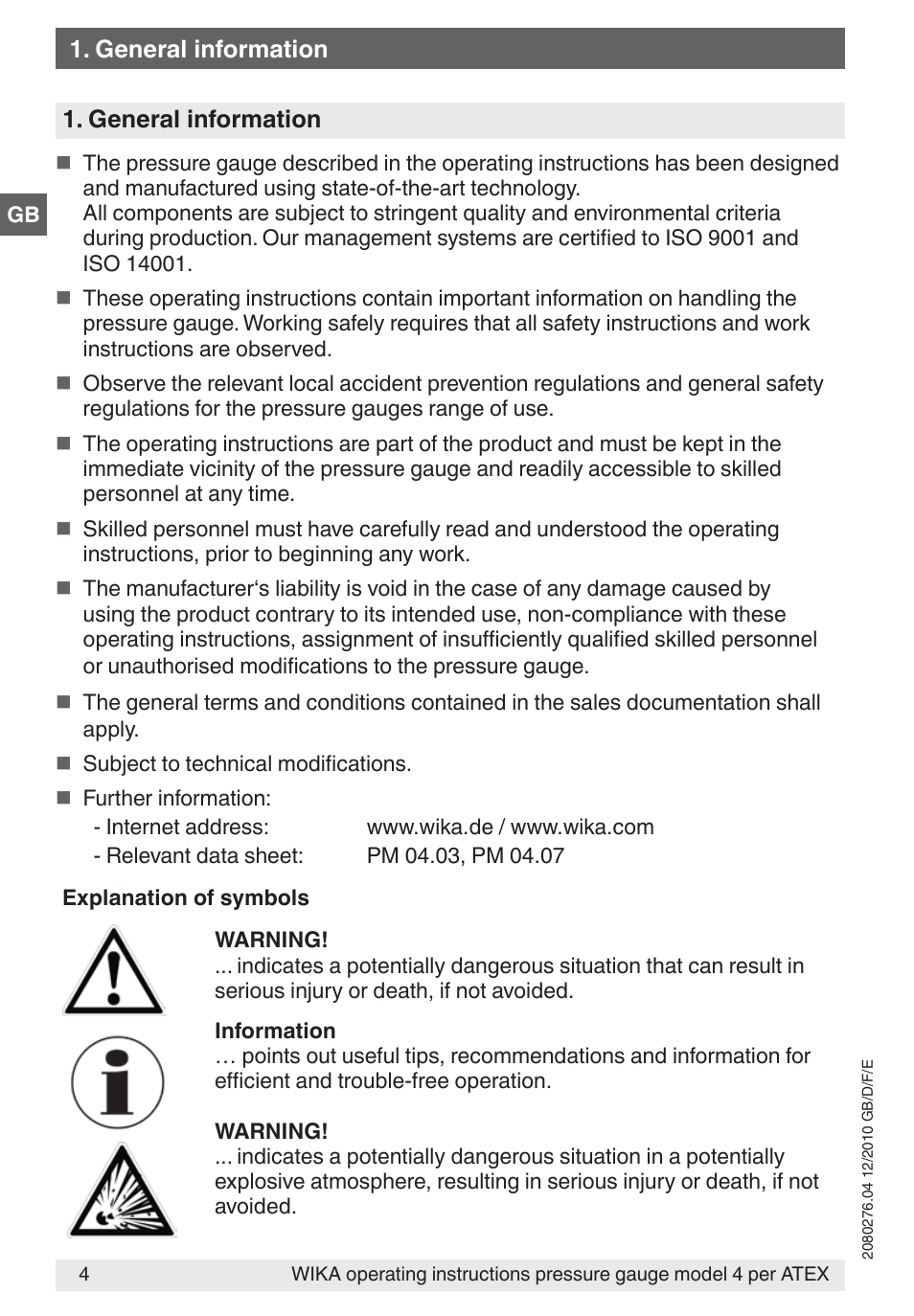 WIKA 432.36 User Manual | Page 4 / 44