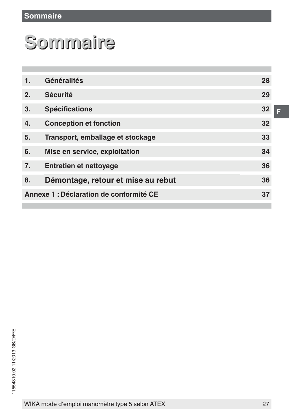 Sommaire | WIKA 532.54 User Manual | Page 27 / 52