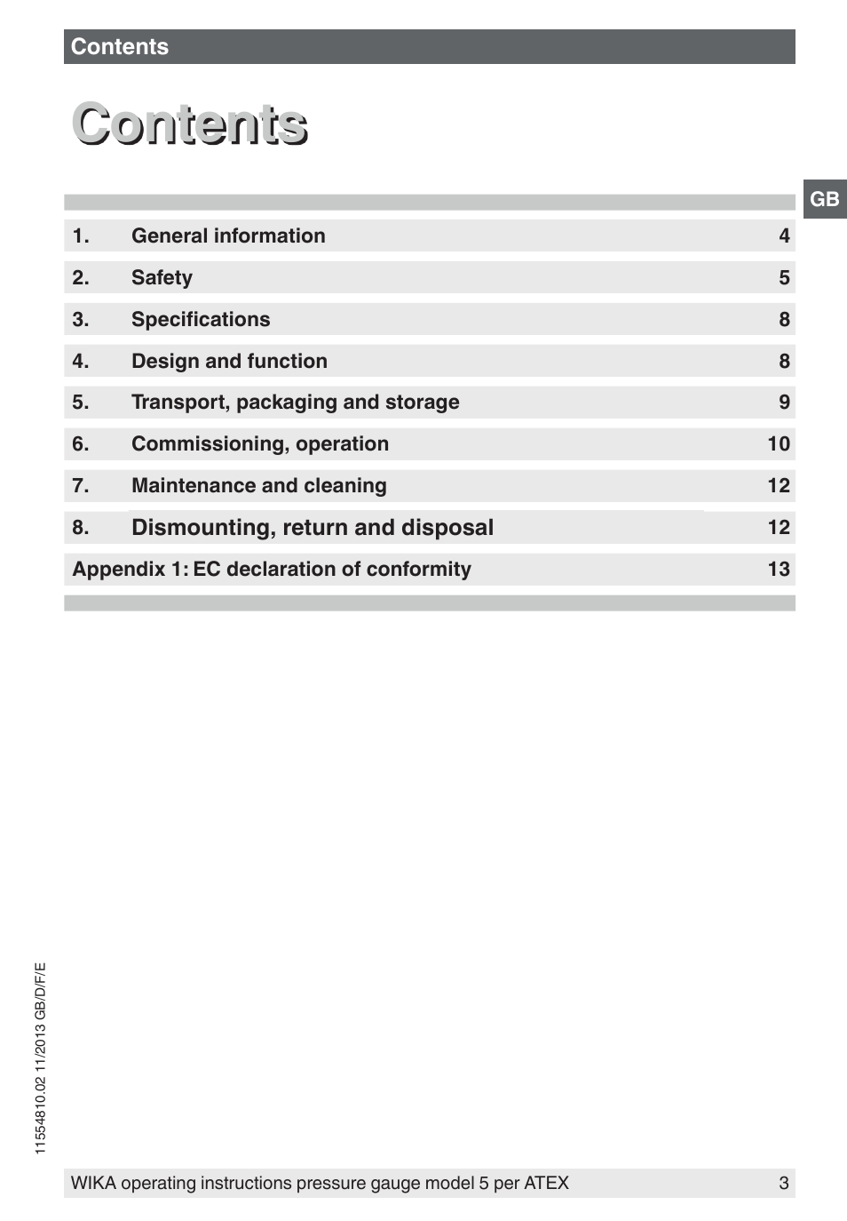 WIKA 532.54 User Manual | Page 3 / 52