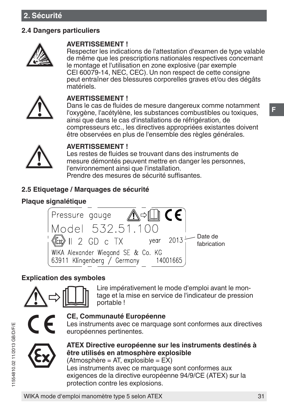 WIKA 532.54 User Manual | Page 31 / 52