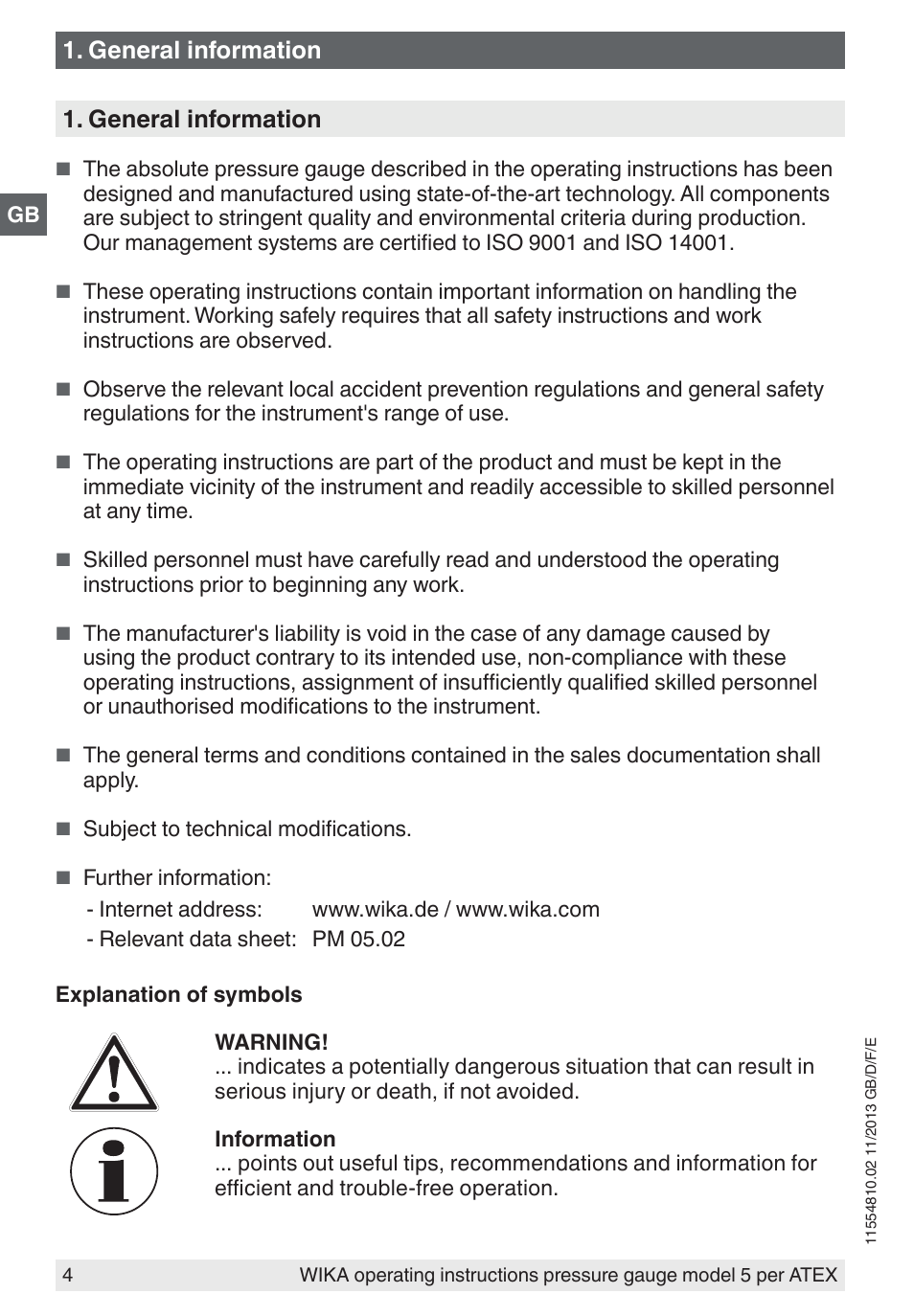 General information | WIKA 532.54 User Manual | Page 4 / 52