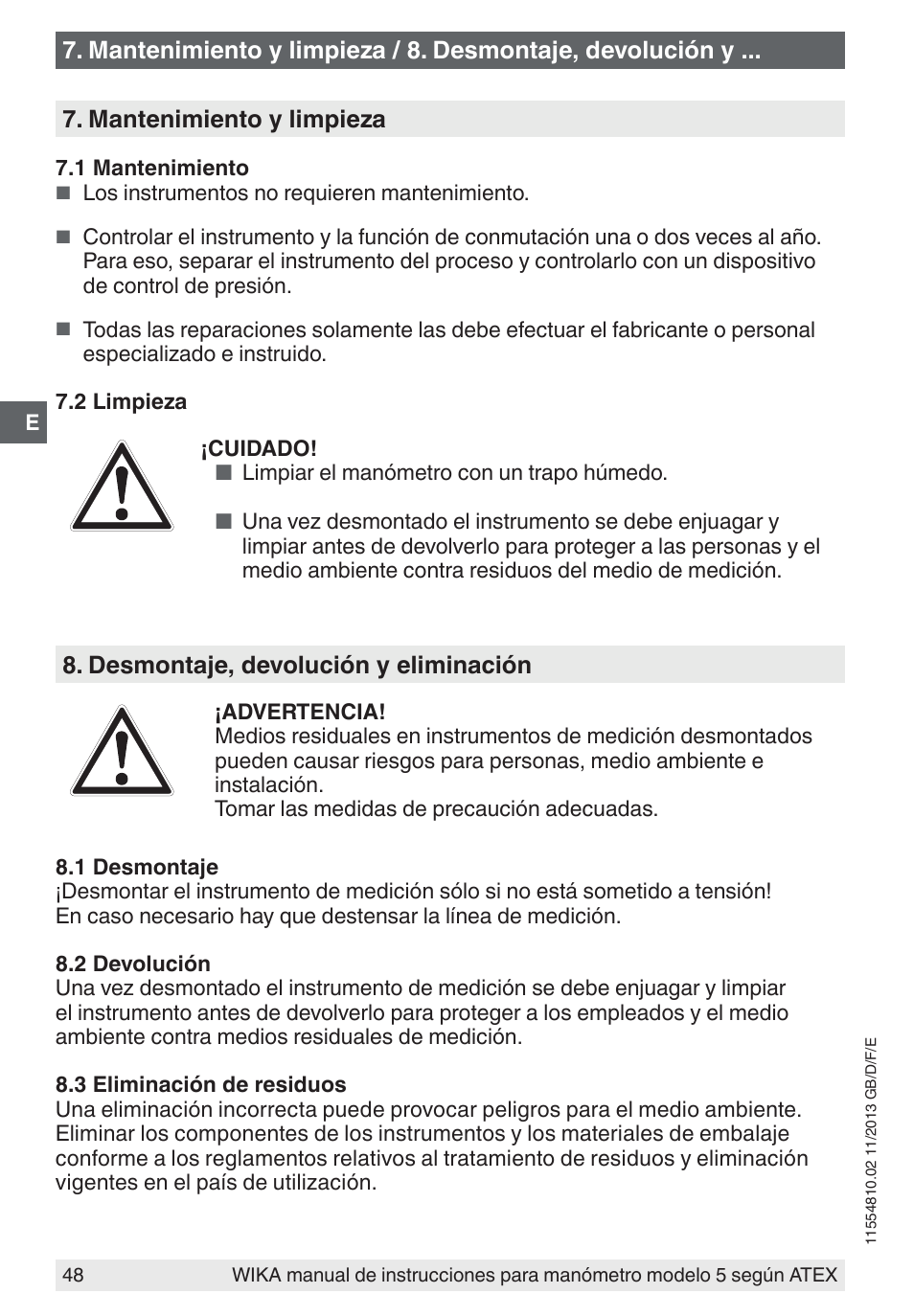 WIKA 532.54 User Manual | Page 48 / 52