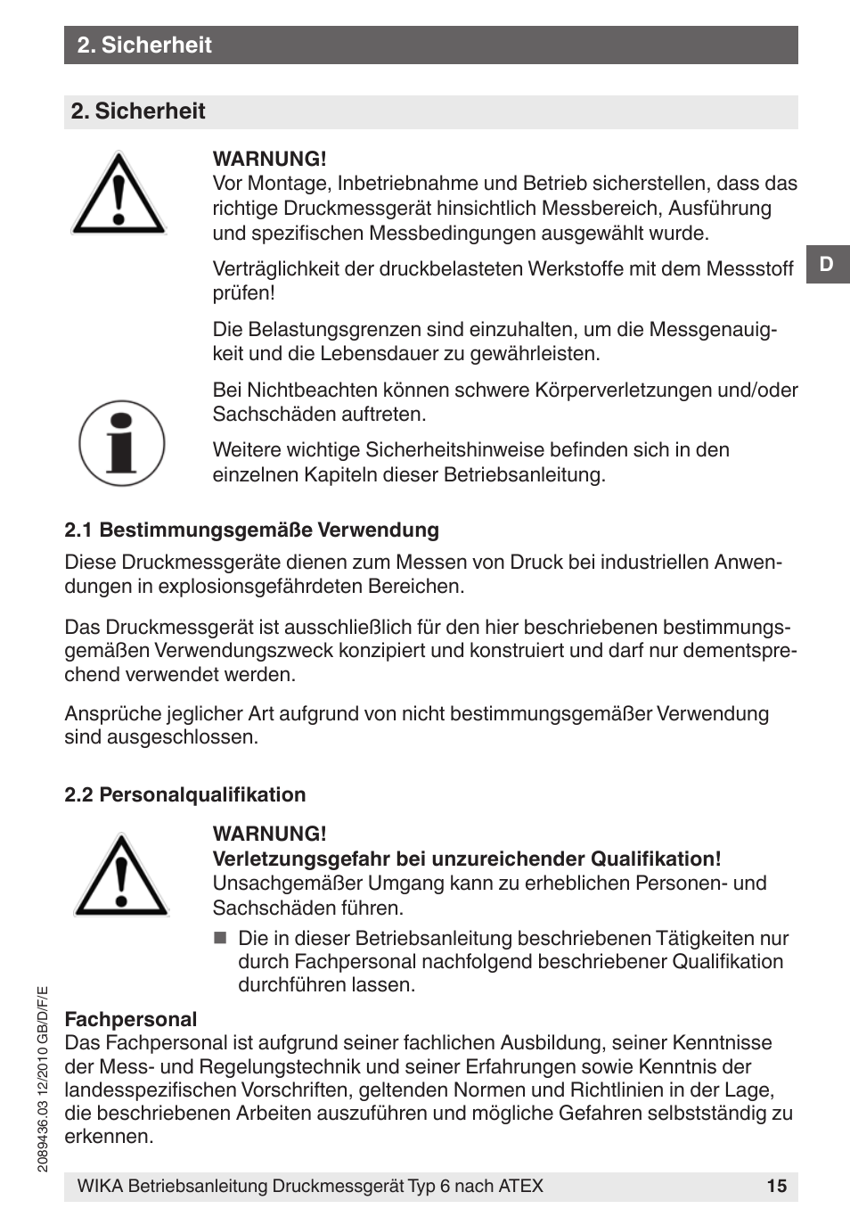 WIKA 632.51 User Manual | Page 15 / 44