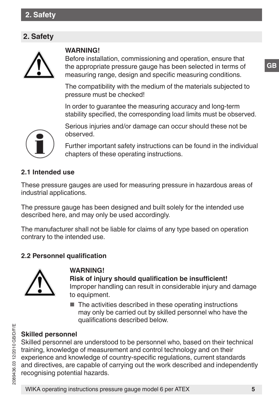 WIKA 632.51 User Manual | Page 5 / 44