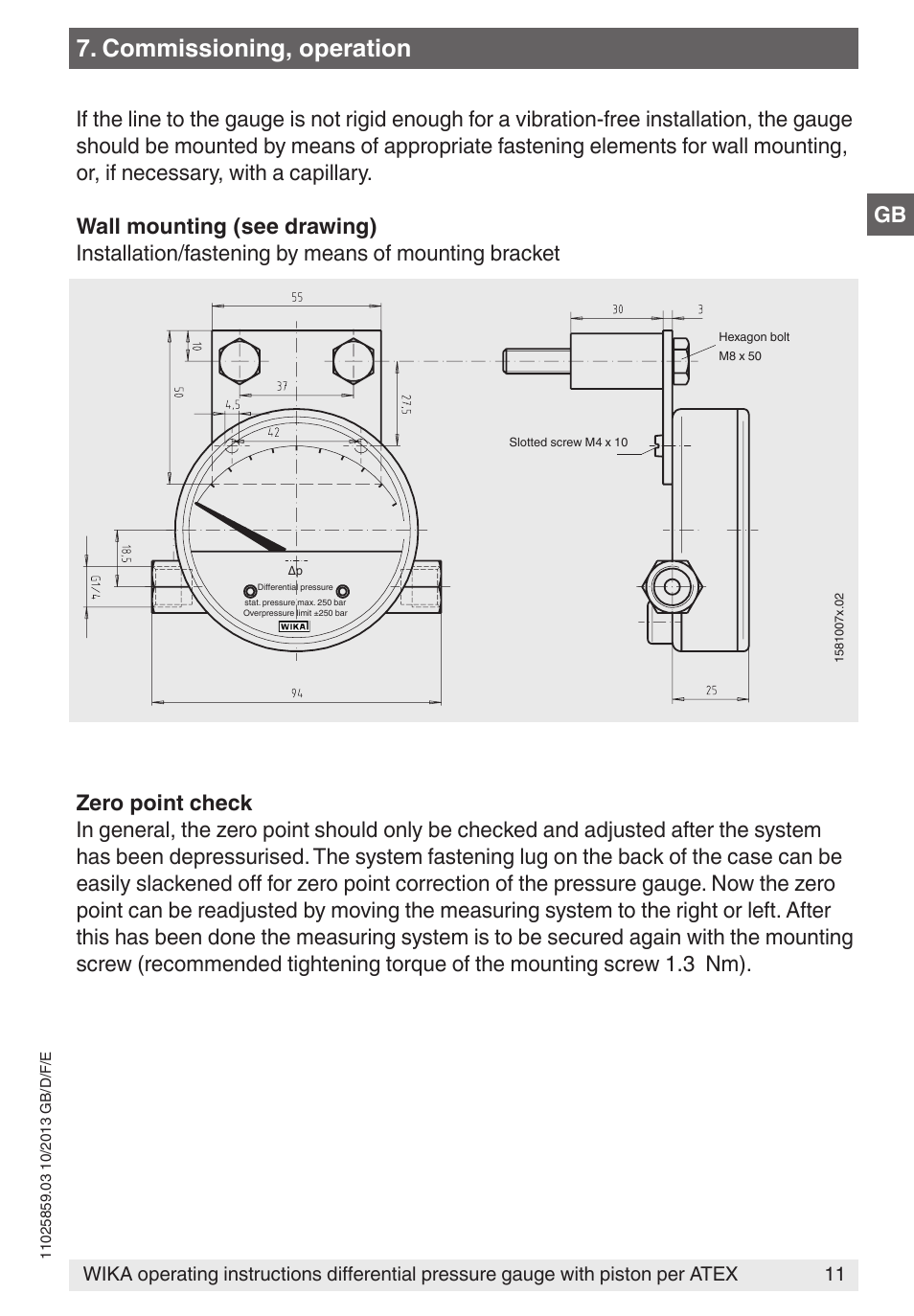 Commissioning, operation | WIKA 700.02 User Manual | Page 11 / 52