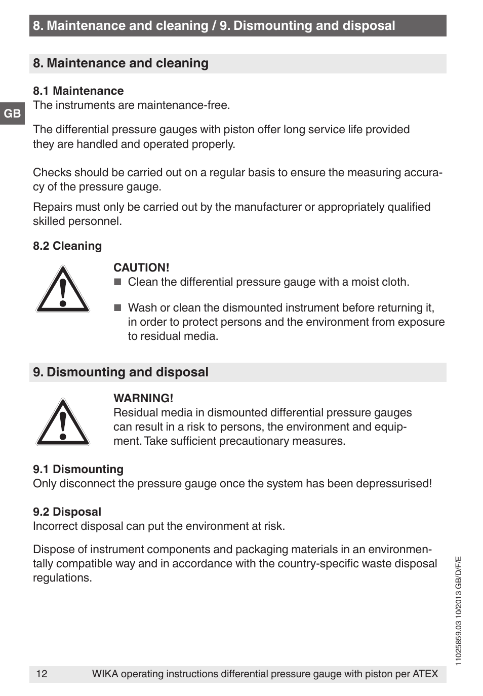 WIKA 700.02 User Manual | Page 12 / 52