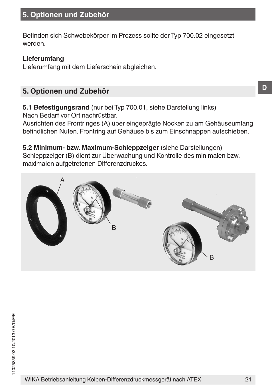 WIKA 700.02 User Manual | Page 21 / 52